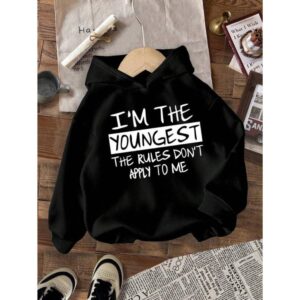 Toddler Letter Pattern Warm Hoodie