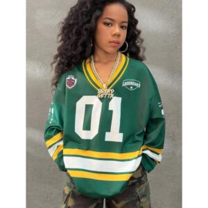 Coolane Kids Tween Girl Casual Sportswear Number Graphics Over Size Long Sleeve Jersey T Shirt